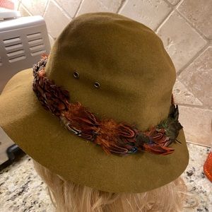 Retro Boho Vintage Feathered Band Wool Felt Hat